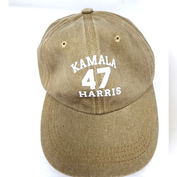 Kamala Harris President Ball Cap New Cotton Adjustable Hat Tan Beige One Size - Picture 1 of 7
